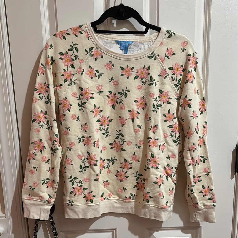Draper James Floral Sweatshirt - Cream and Pink